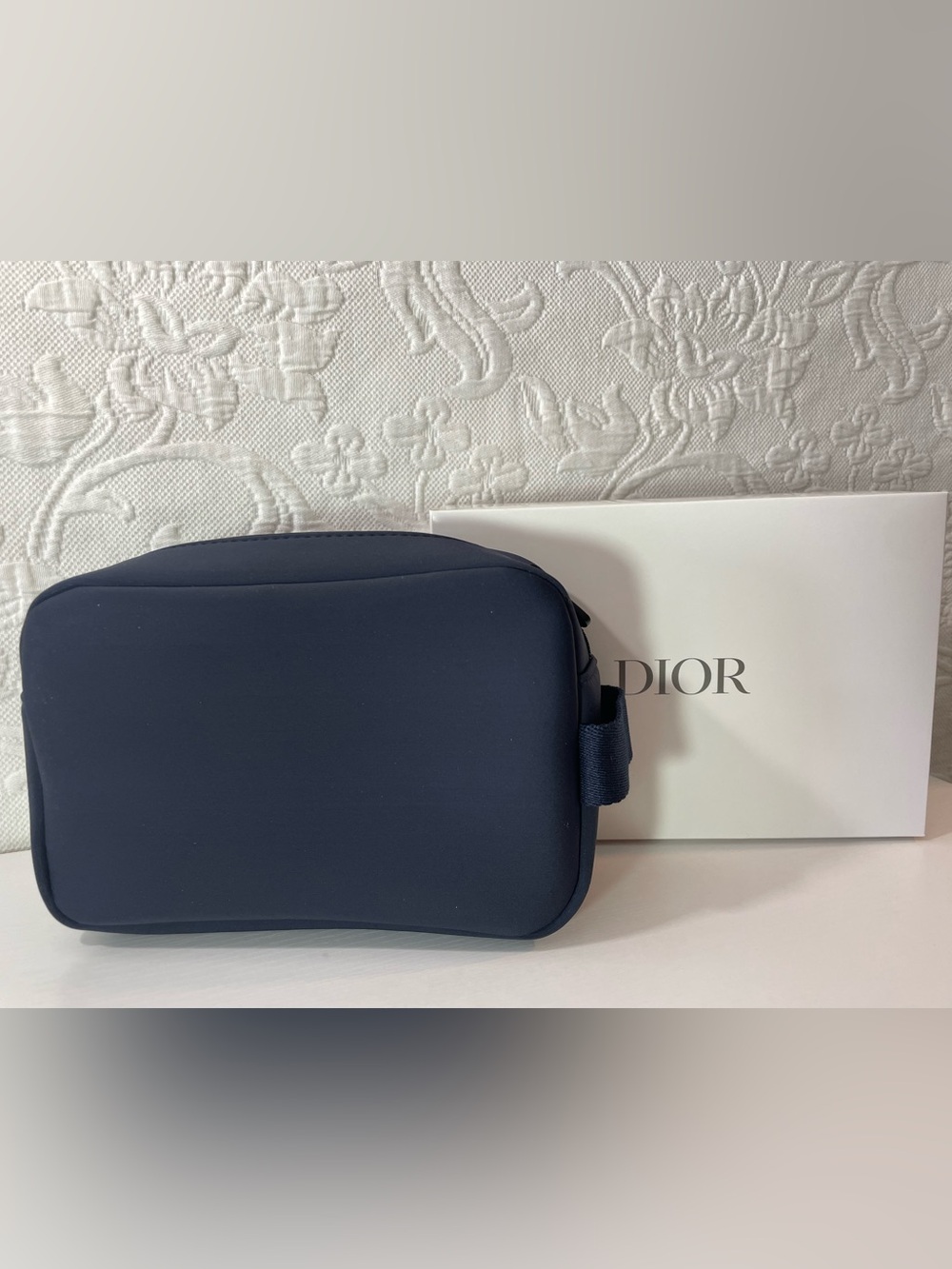 Men’s Christian Dior Beauty Nylon Navy Toiletry Bag Dopp Kit NWT - Picture 2 of 6